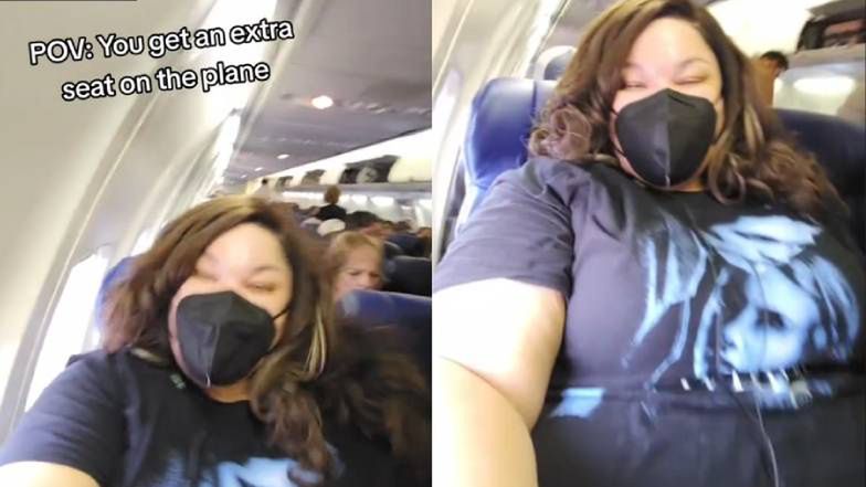 Tiktokerka plus size chwali się DODATKOWYM miejscem w samolocie