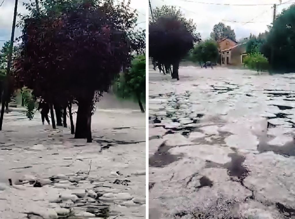 Potężne gradobicie. Nagranie w sieci, "biało jak zimą"