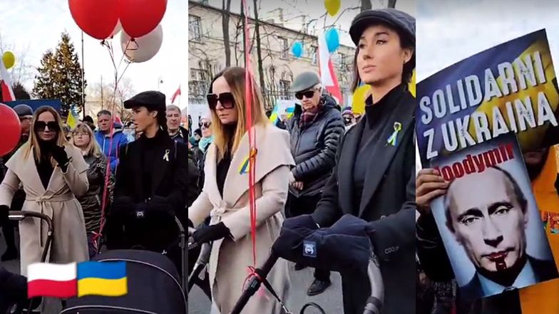 Ida Nowakowska i Joanna Kurska protestują przeciw wojnie w Ukrainie 