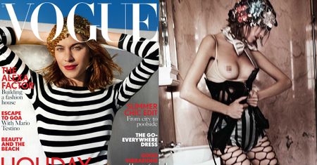 Alexa Chung pokazuje sutek w "Vogue'u"