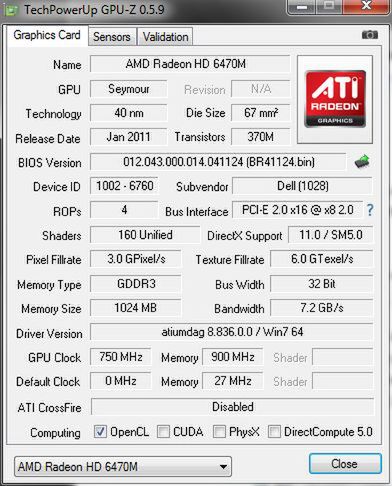 Dell Inspiron Q15R (M5110) - test wersji z APU AMD A8-3500M 16