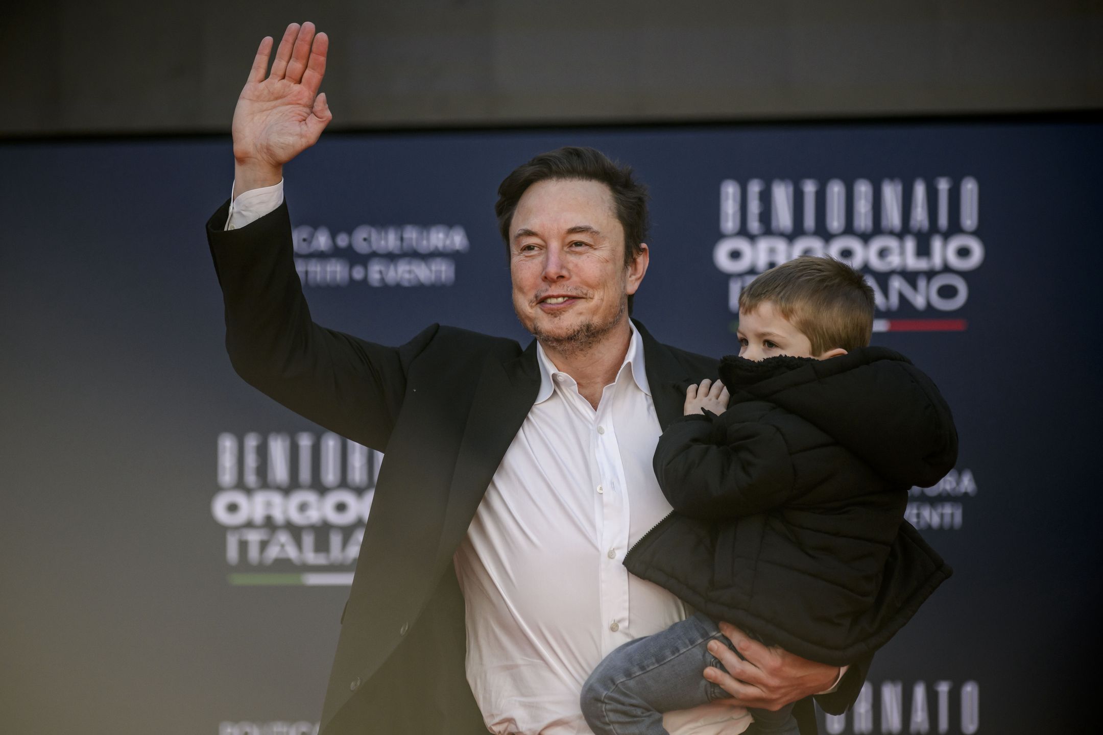 Elon Musk z synem