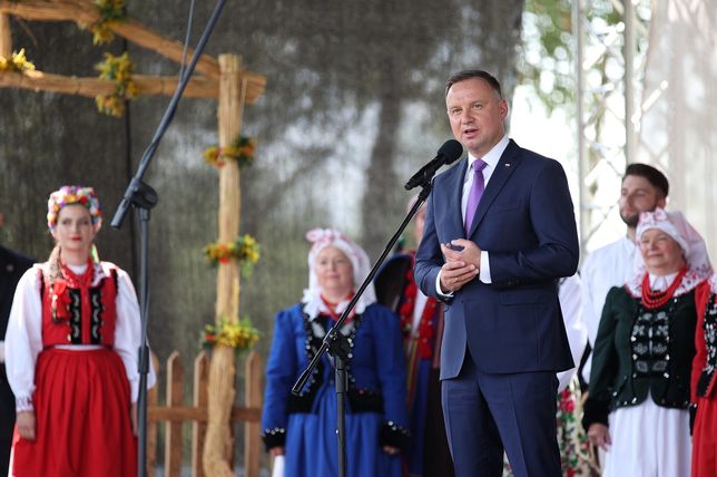 Andrzej Duda na dożynkach 