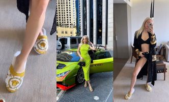 Caroline Derpienski wystrojona w Versace chwali się BOGACTWEM w Dubaju. Nie zabrakło LUKSUSOWEGO samochodu (ZDJĘCIA)