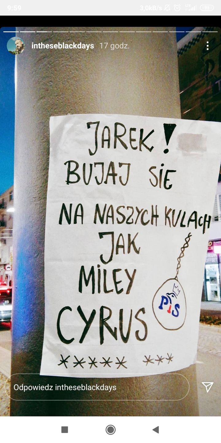 Transparent ze Strajku Kobiet