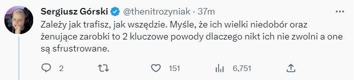 Tweeta Kasix skomentował między innymi Nitrozyniak