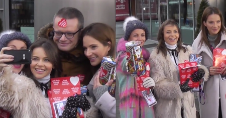 Dereszowska, Herbuś i Zielińska z puszkami WOŚP pod TVN-em