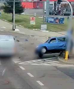 Moment groźnego zderzenia w Lublinie. Kierowca zlekceważył światła