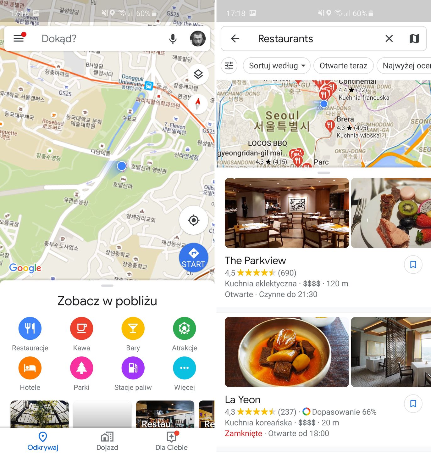 Dziwny przypadek Map Google w Korei Południowej. W żadnym innym kraju nie działają w tak pokręcony sposób 2