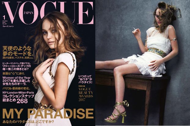 18-letnia Lily-Rose Depp pozuje z papierosem