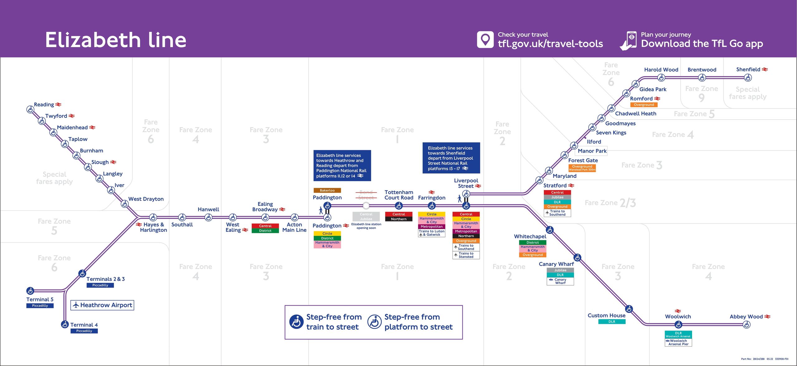 Mapa Elizabeth Line