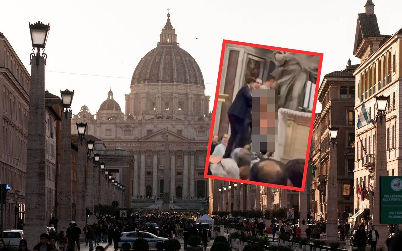 Obsceniczny incydent w Watykanie. Wierni byli zniesmaczeni