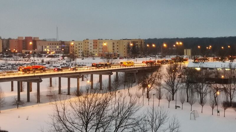 Korek pojazdów komunikacji miejskiej na ul. Filaretów | fot. czytelnik Arek