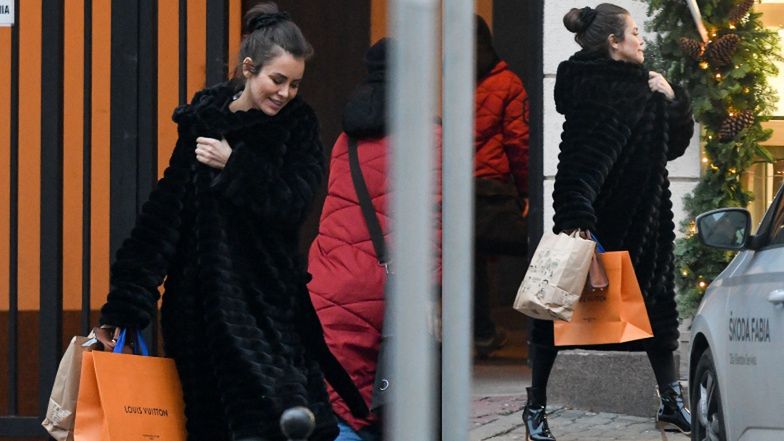 Natalia Siwiec z rodziną na zakupach