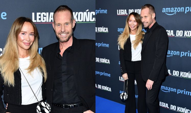 Joanna Przetakiewicz i Rinke Rooyens pozują na premierze serialu