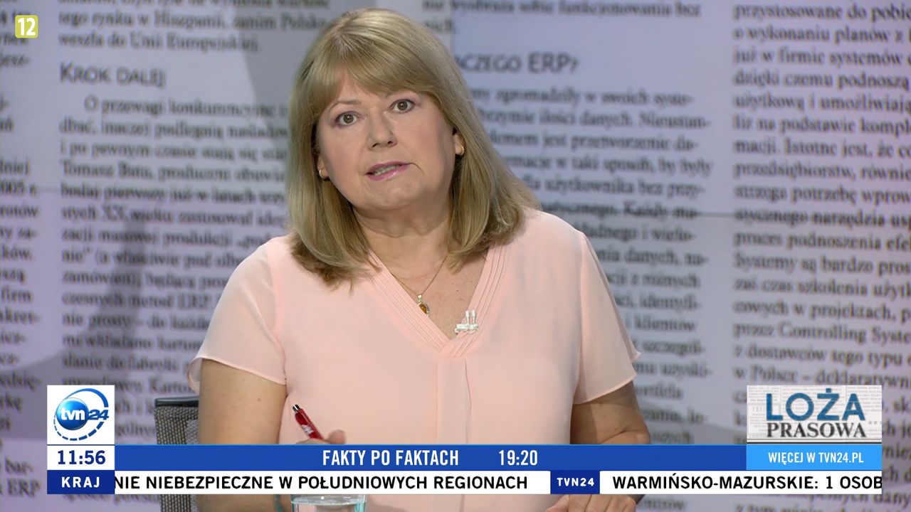 Małgorzata Łaszcz w "Loży prasowej"