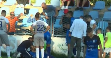 Znów głośno o "stadionie grozy". Przerażające zderzenie podczas meczu