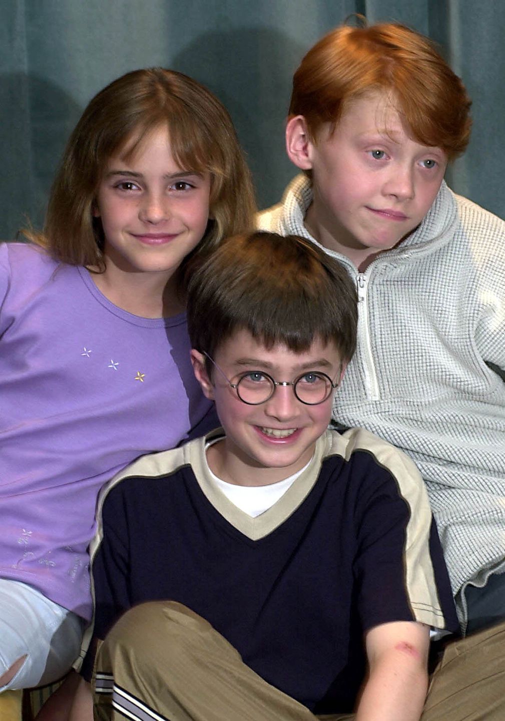 Aktorzy na planie jednego z serii filmów "Harry Potter"