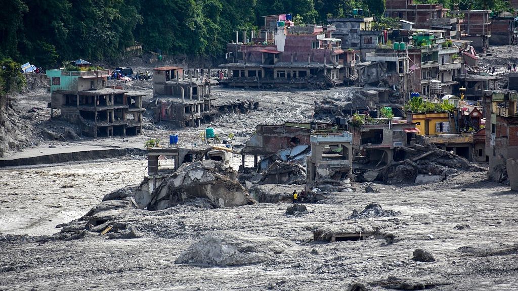Aftermath of Devastating Floods in Nepal
NUWAKOT, NEPAL - SEPTEMBER 1: Trishuli Bazar is seen in the aftermath of devastating floods in Nuwakot, Nepal, on September 1, 2026. (Photo by Sunil Pradhan/Anadolu via Getty Images)
Anadolu
flood aftermath, nepal-tibet border, damaged roads, sunilpradhan, glacial collapse, trishuli, devighat, damaged bridges, destroyed homes, nepal flood, september 2026, death toll, disaster, nepal disaster, climatechange, flood damage, debris