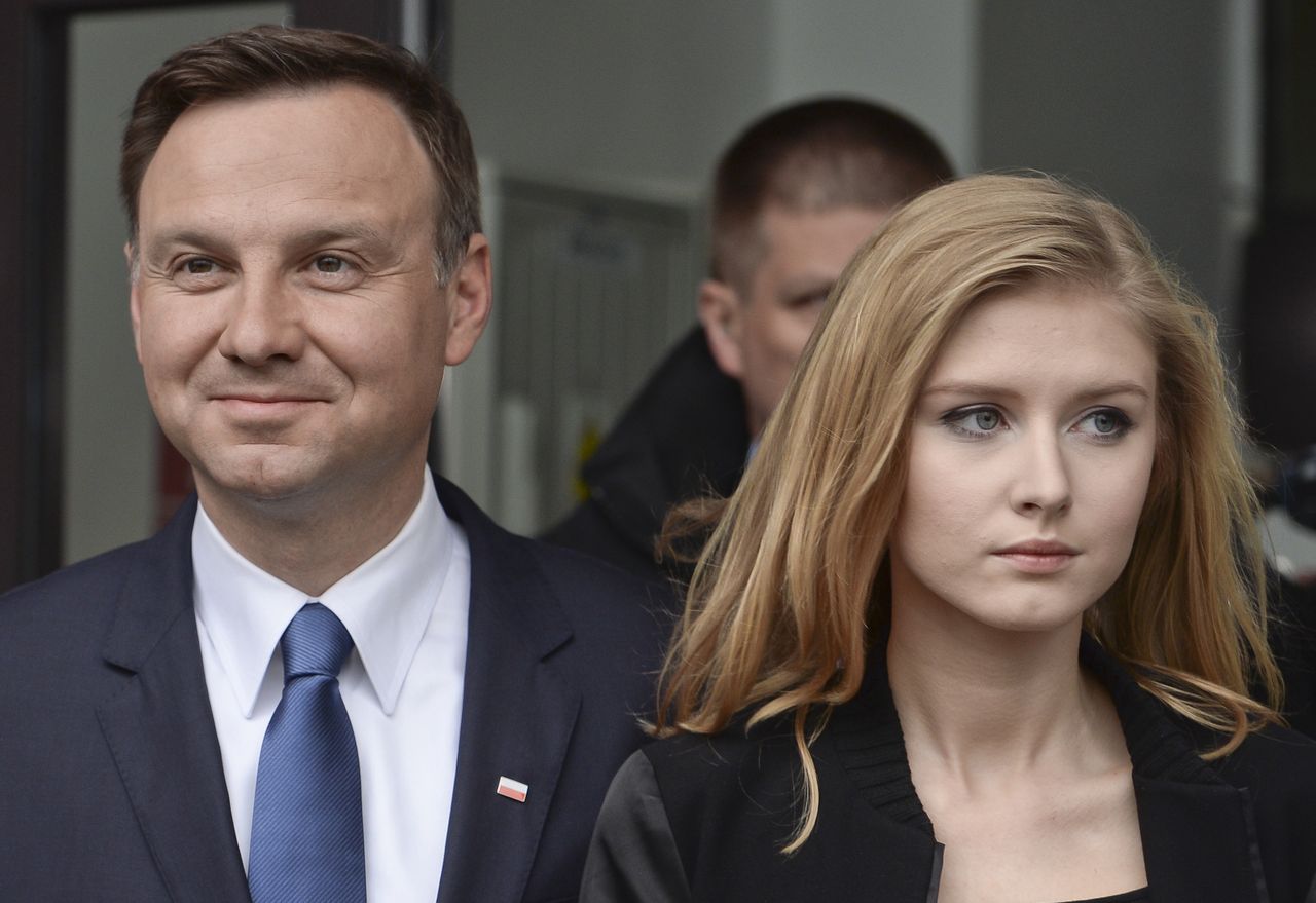 Andrzej Duda z córką Kingą