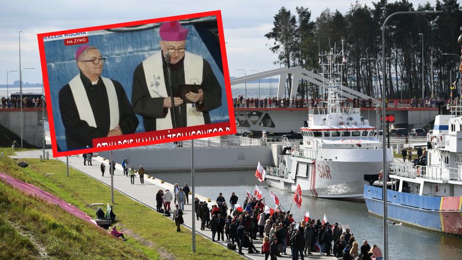 Abp Leszek Sławoj Głódź na otwarciu przekopu