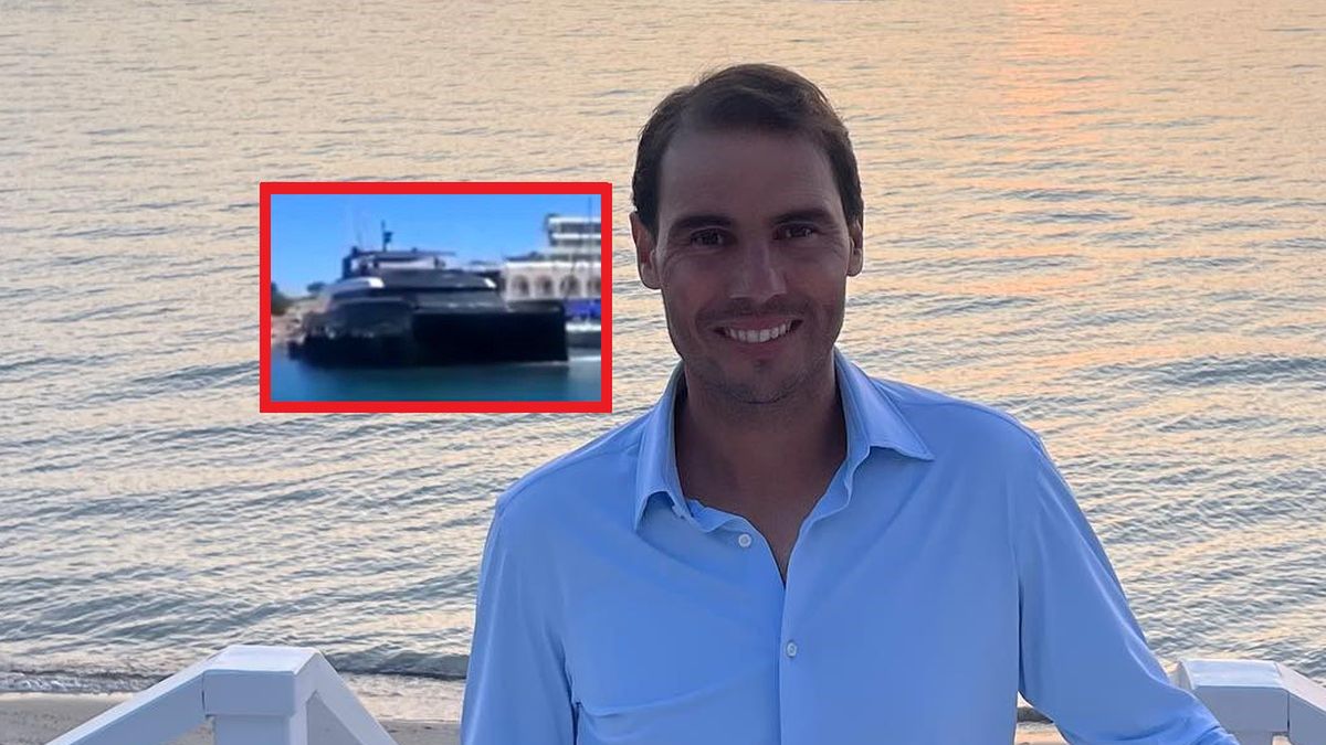 Na zdjęciu: Rafael Nadal, na małym zdjęciu: jacht zakupiony przez Hiszpana w Polsce