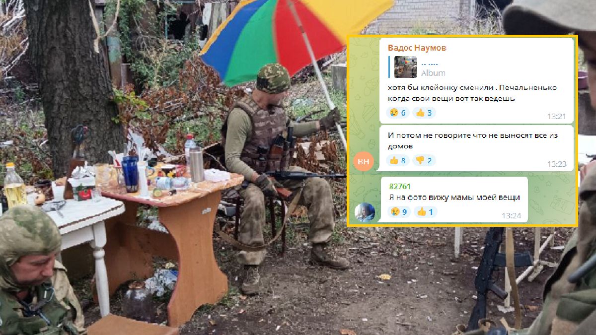 Mieszkańcy okupowanej przez Rosjan Popasnej, którzy musieli wyjechać z miasta, zobaczyli na zdjęciu swoje rzeczy 