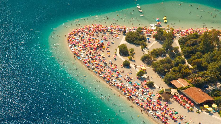 Laguna w Oludeniz z lotu ptaka