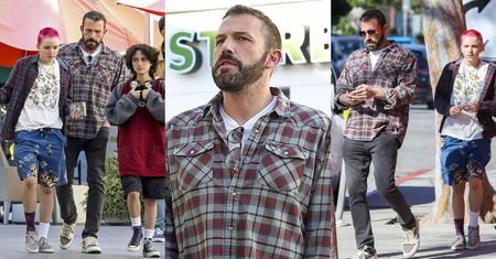 Ben Affleck na zakupach z córką i dzieckiem Jennifer Lopez. 15-letnia Seraphina zaprezentowała nową fryzurę (ZDJĘCIA)