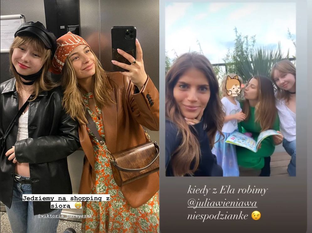 Julia Wieniawa z siostrą Wiktorią