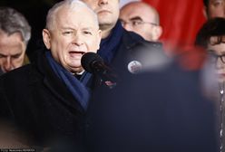 Kaczyński przed kancelarią Tuska. "Raz na zawsze pokonać to zło"