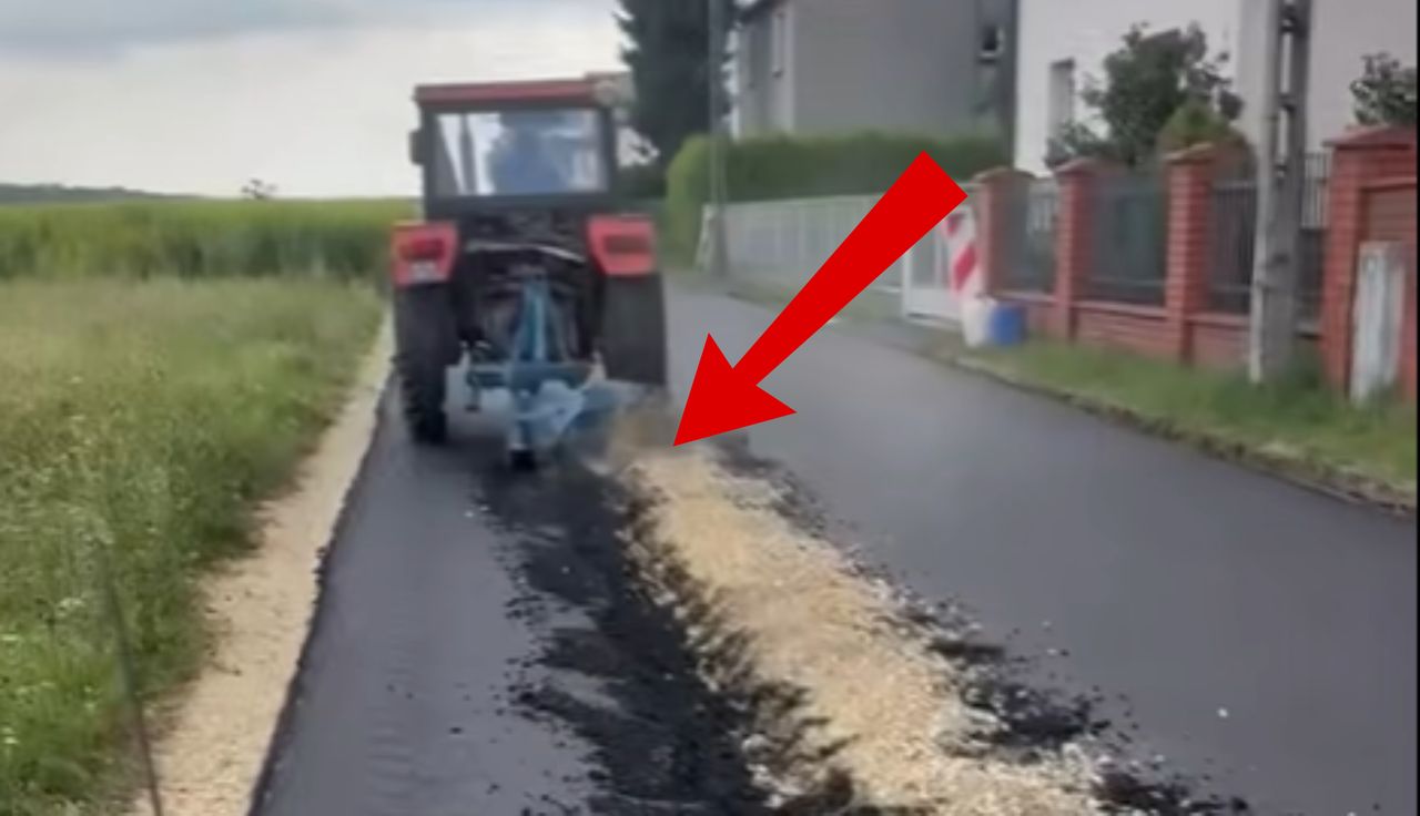 Ujawnili przeszłość rolnika po zaoraniu asfaltu. "Brał młotki"