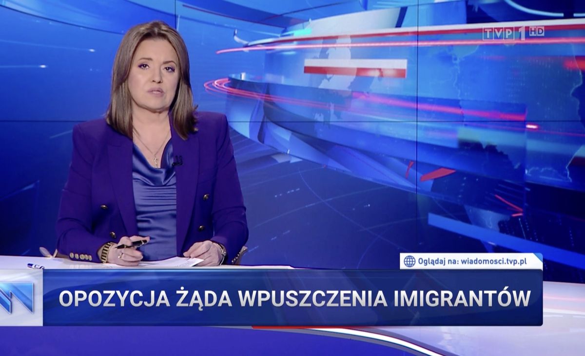 Informacja o potrzebie utworzenia centrum referencyjnego dla migrantów była przyczyną kolejnej wpadki technicznej ekipy przygotowującej "Wiadomości" TVP (TVP)