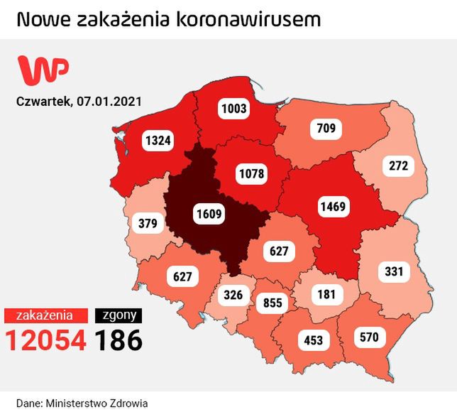 Koronawirus. Mapa zakażeń