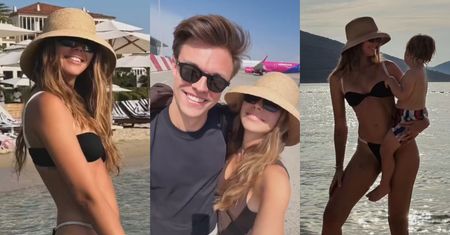 Sandra Kubicka PRĘŻY smukłe ciało na KOLEJNYCH zagranicznych wczasach z synem i ukochanym. Taka to pożyje? (ZDJĘCIA)