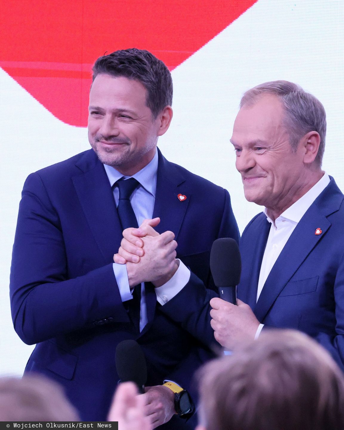 Wieczór wyborczy Koalicji (na zdjęciu Rafal Trzaskowski i Donald Tusk)