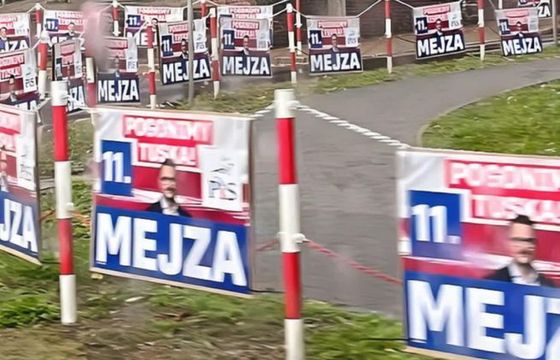 Poseł PiS Łukasz Mejza ma zapłacić 78, 5 tys. zł kary za nielegalne plakaty wyborcze