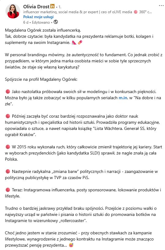 LinkedIn, Olivia Drost