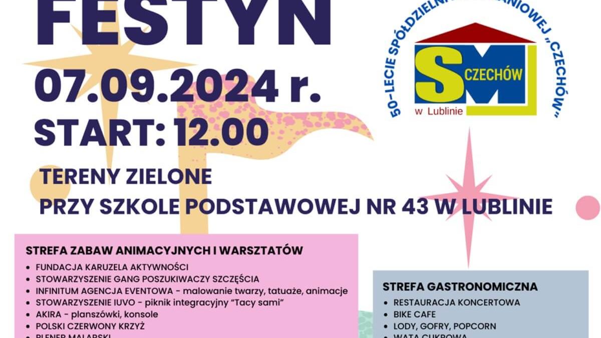 Festyn z okazji 50-lecia Spółdzielni Mieszkaniowej Czechów w Lublinie
