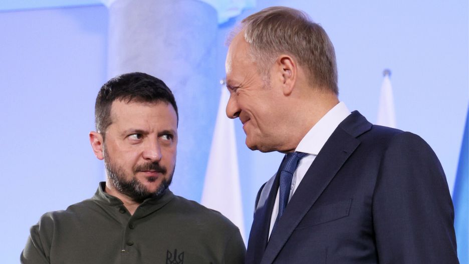 Wołodymyr Zełenski  i Donald Tusk