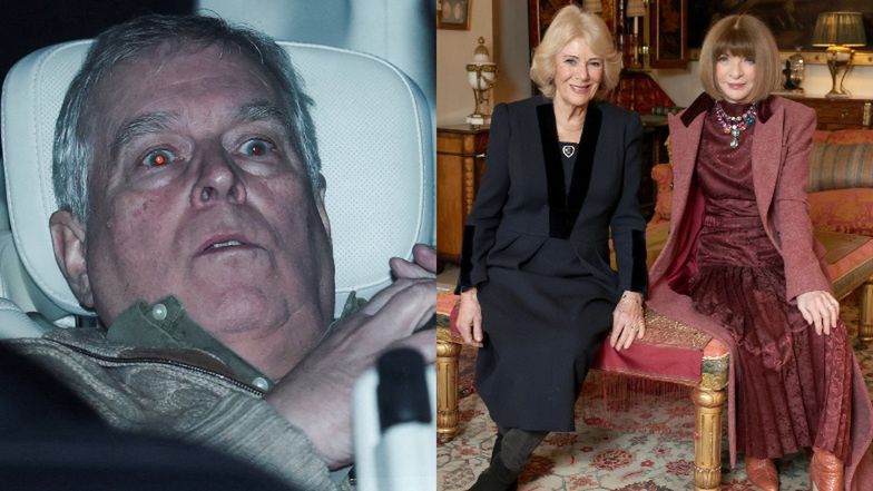 Camilla pozuje z Anną Wintour w dniu aresztowania Andrzeja