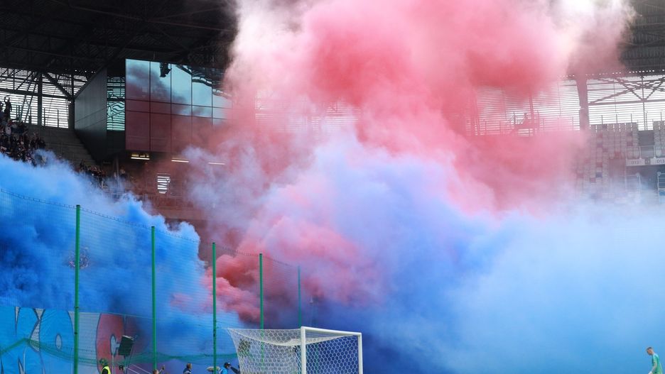Kibice na meczu Górnika Zabrze z Koroną Kielce