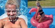 Dorota Szelągowska wygina się w bikini na dmuchanym flamingu i pokazuje ROZSTĘPY. "Żałuję, że tyle lat wstydziłam się iść na plażę"