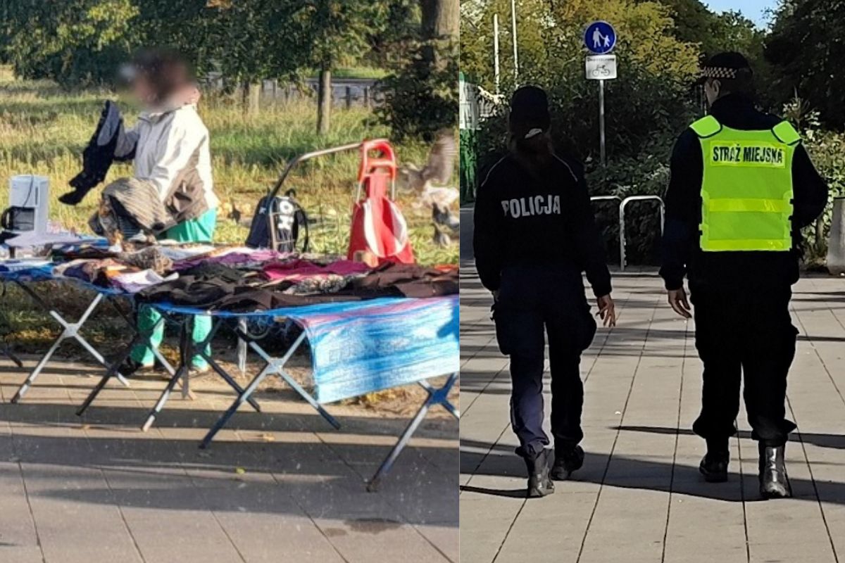 Ujęcia z Gdańska. Nielegalny handel kwitnie, mieszkańcy się skarżą