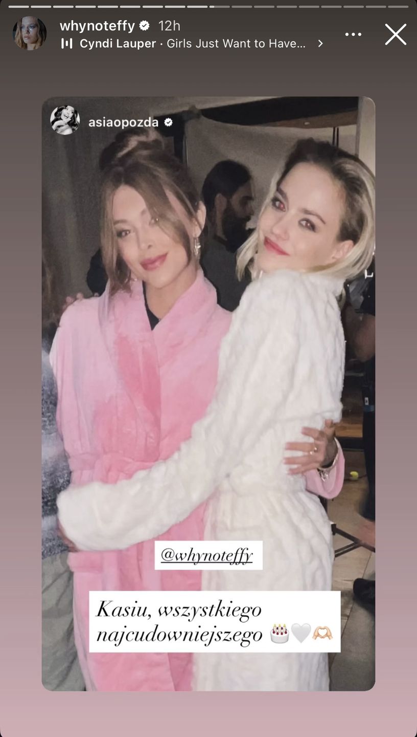 Joanna Opozda składa życzenia Kasi Sawczuk