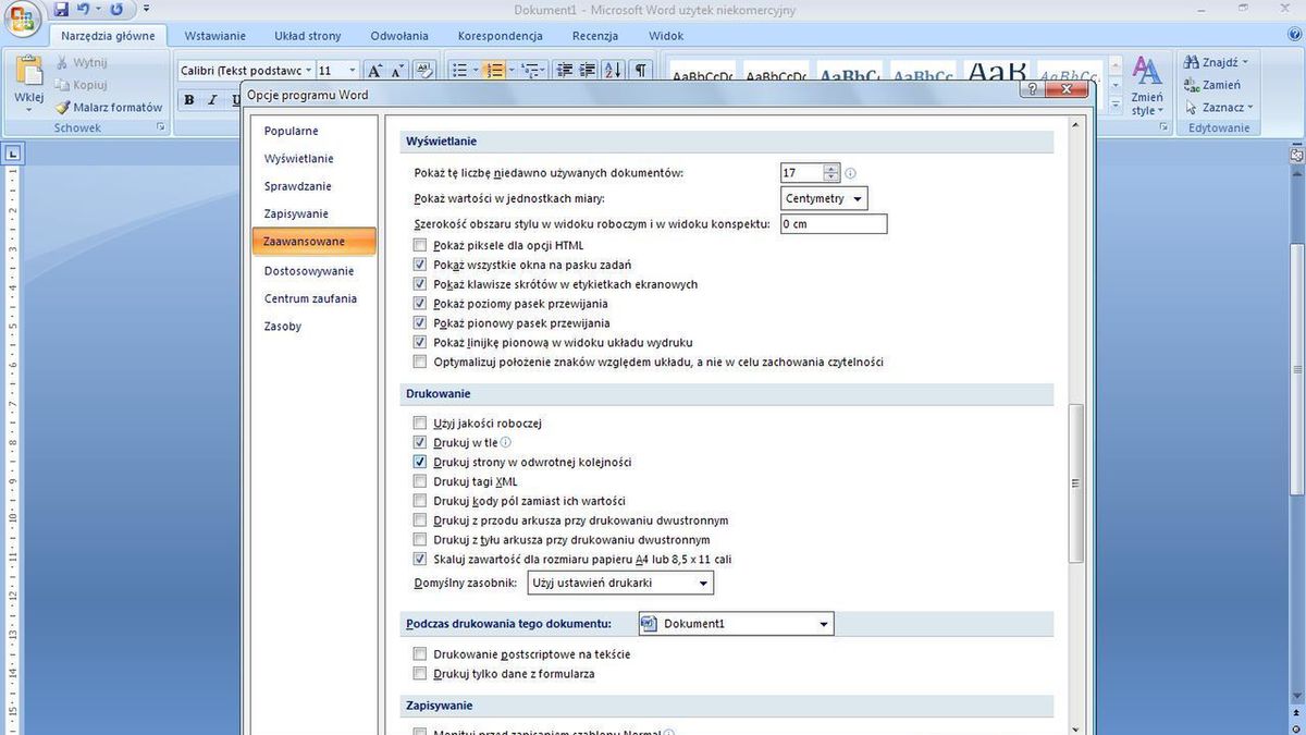 Drukowanie dokumentów w odwróconym porządku 1