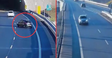 Kierowca chyba stracił głowę. Cała Polska zobaczy co zrobił przed tunelem na S1