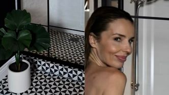 Odziana jedynie w ręcznik Agnieszka Włodarczyk prezentuje metamorfozę łazienki (FOTO)