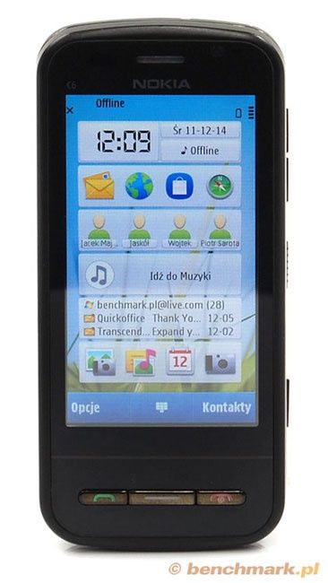 Nokia C6-00 - prz&oacute;d