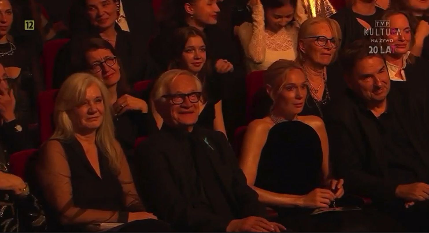 Andrzej Konopka "żartuje" z Epsteina podczas rozdania Orłów